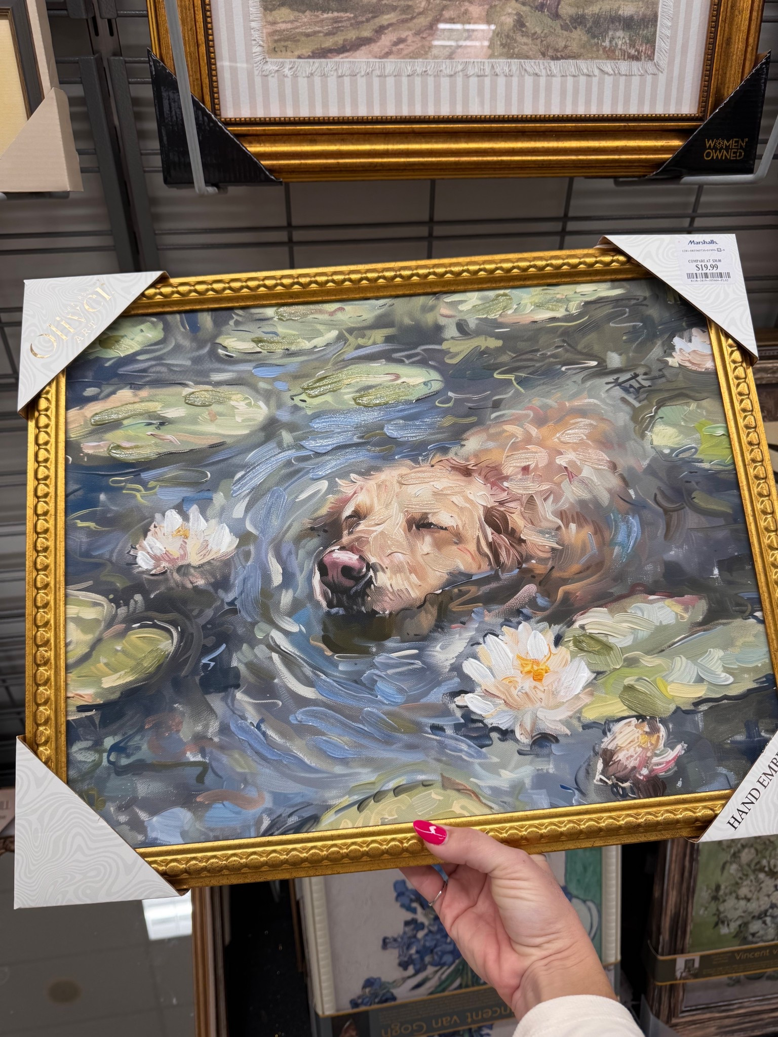I recently found out that the viral golden retriever wall art at Marshall’s can also be found at other retailers. I’ve added options to this post #wallart #homedecor #viralproduct

#LTKHome