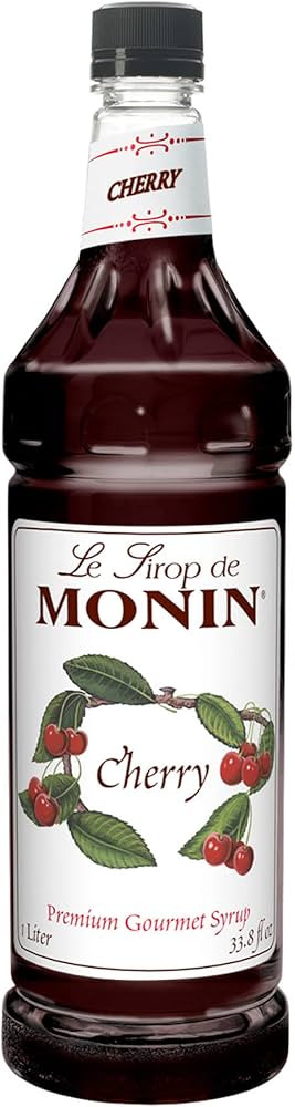 Monin Flavored Syrup, Cherry, 33.8-Ounce Plastic Bottle (1 liter) | Amazon (US)