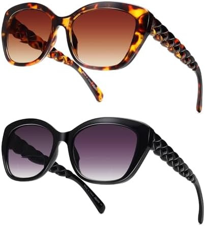 LADEESSE Reading Sunglasses for Women - Stylish Bifocal Sunglasses with Readers Built-in - UV400 ... | Amazon (US)