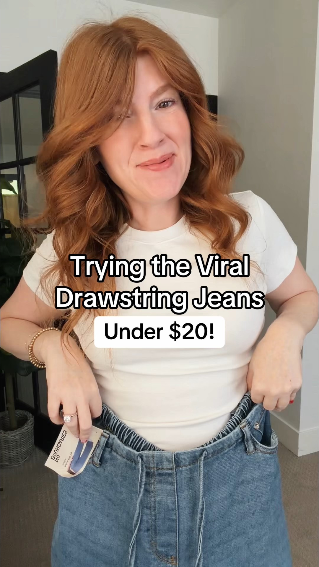 I think I’m a fan of these drawstring jeans. Super comfy! Wearing size medium. 

#LTKmomlife #LTKPetite #LTKootd