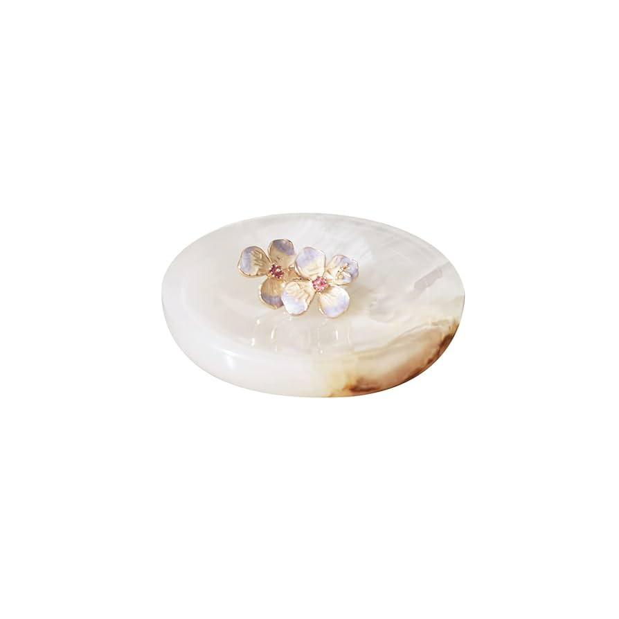 𝟏𝟎𝟎% Round Marble Ring Dish, Stone Jewelry Holder,Trinket Dish Tray Ring Holder, Nightst... | Amazon (US)