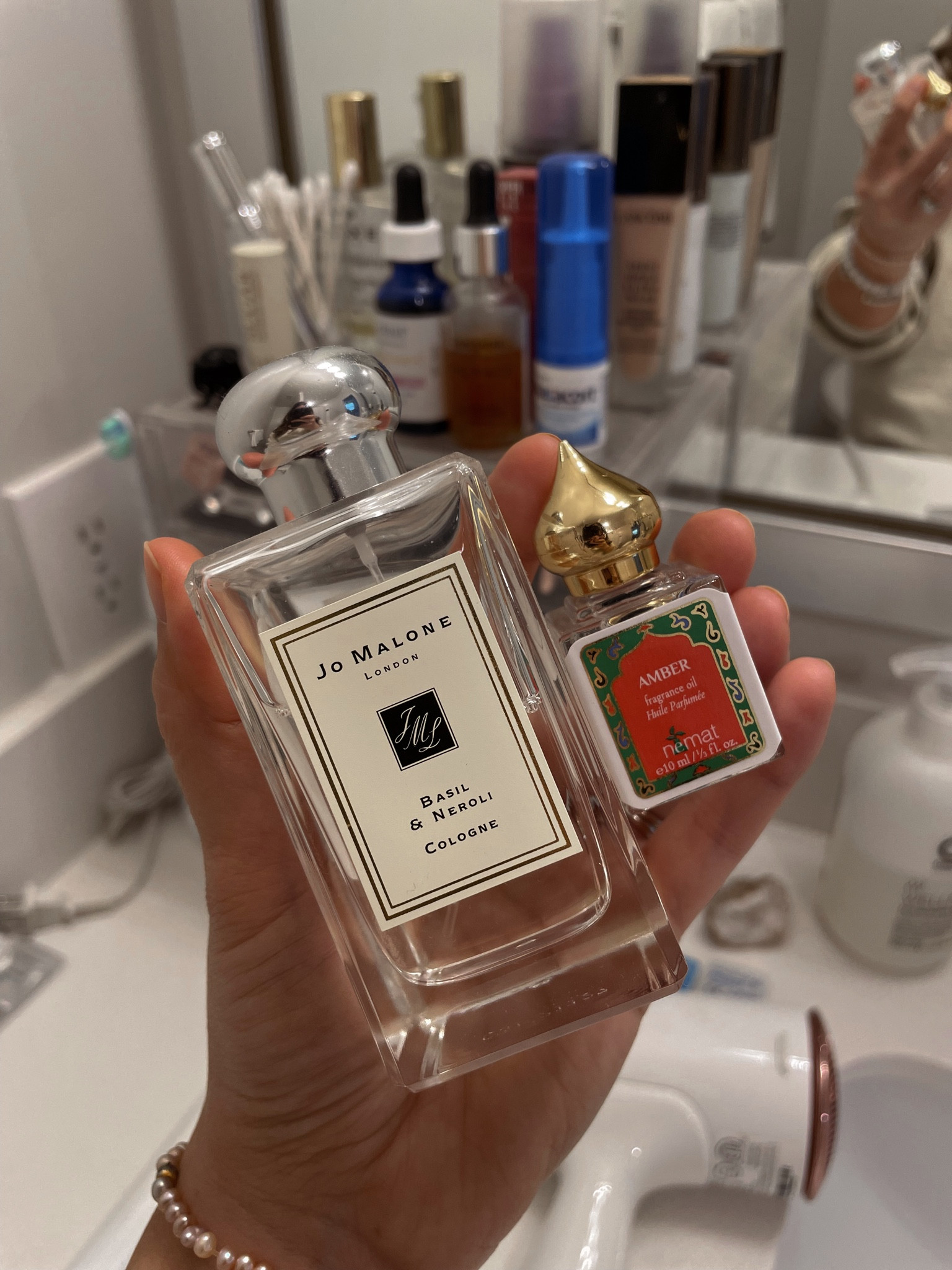 Go-to perfumes:

•Jo Malone Basil + Neroli when we go out
• Nemat Amber for every day (under $20!)

#LTKbeauty