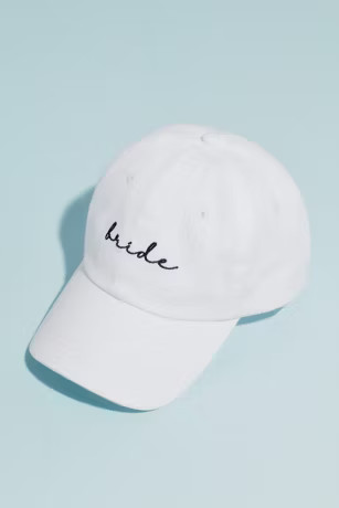 Canvas Embroidered Bride Baseball Cap | Davids Bridal