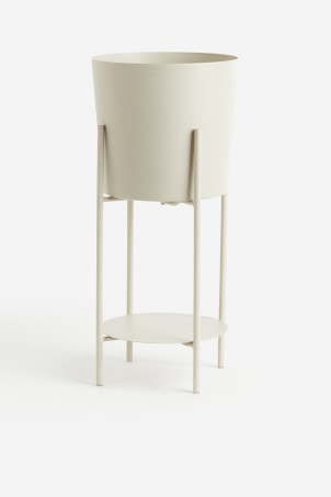 Large Plant Pot on Pedestal - Black  - Home All | H&M US | H&M (US + CA)