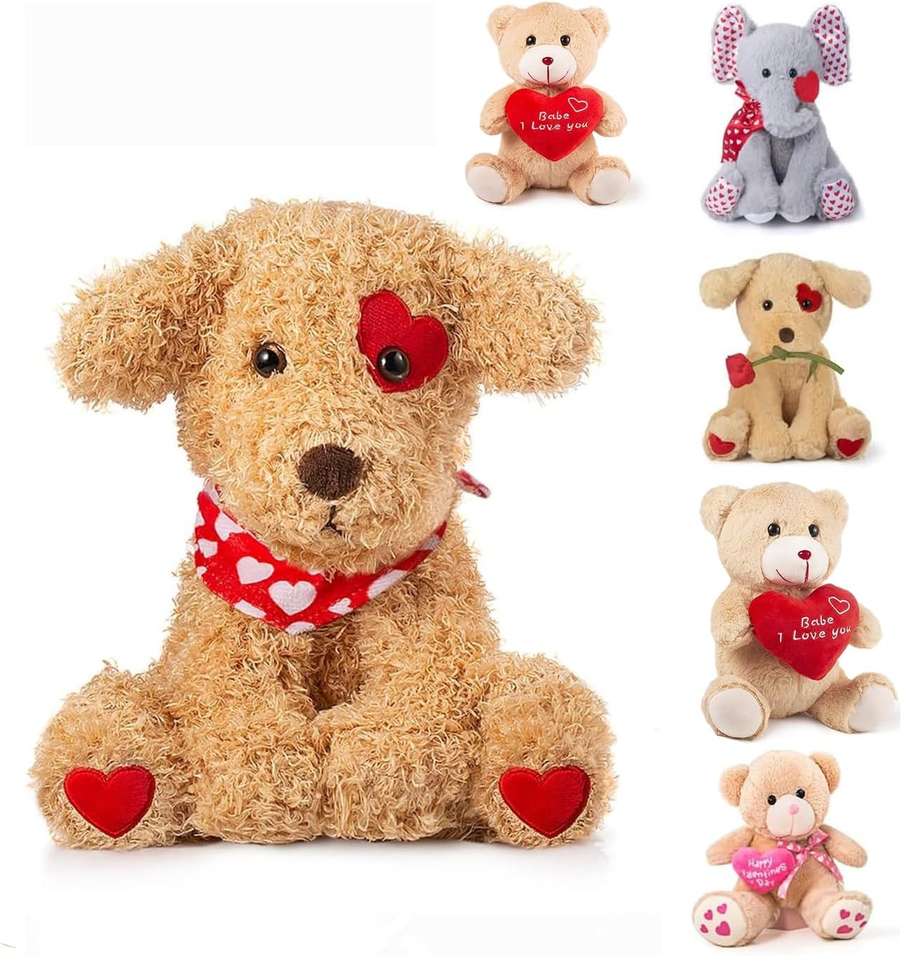 GSUIVER 10" Valentine's Day Valentines Gift for Children Kids, Girlfriend, Boyfriend, Plush Stuff... | Amazon (US)