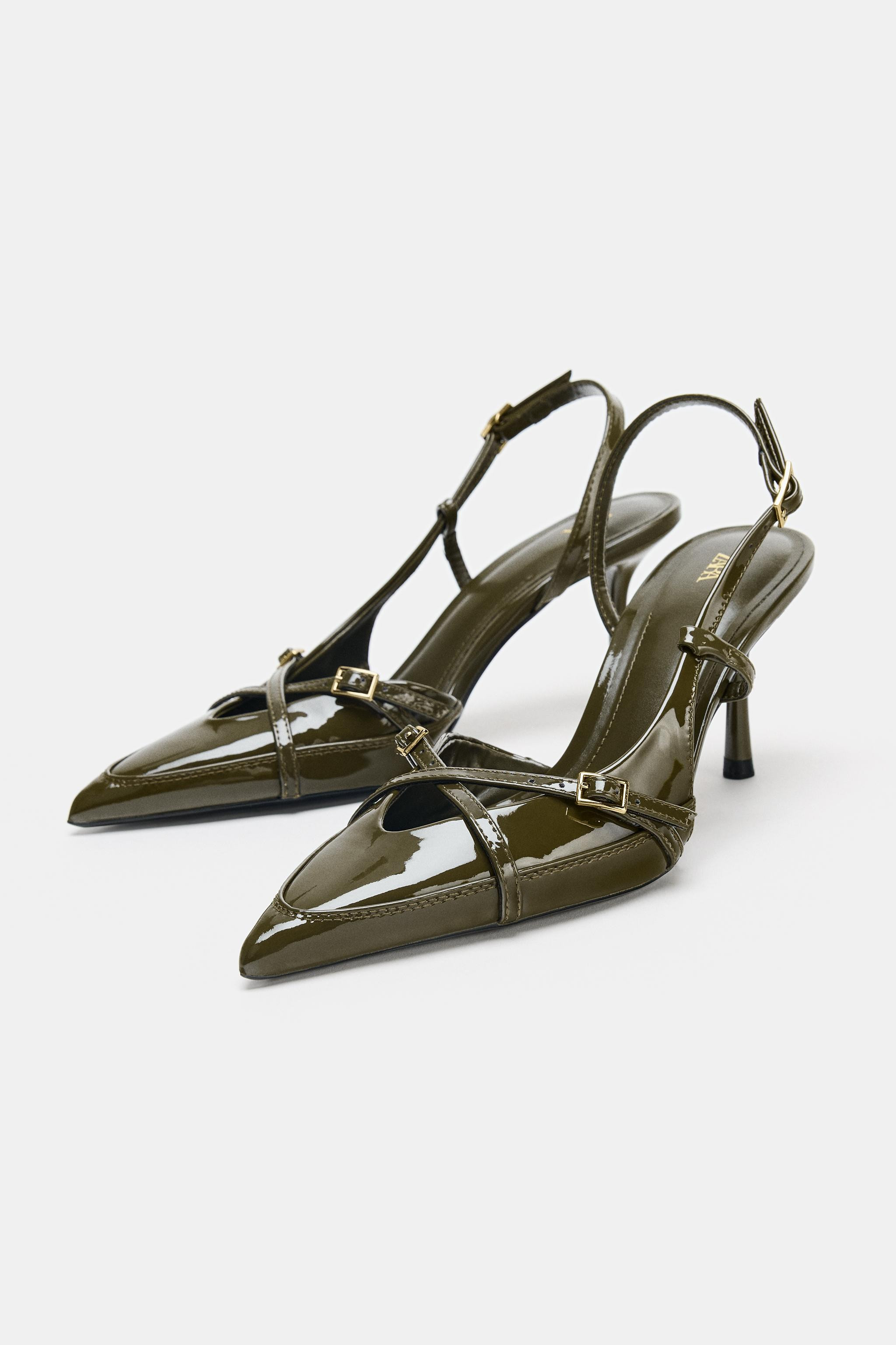 BUCKLED STRAP HEELED SHOES | Zara US