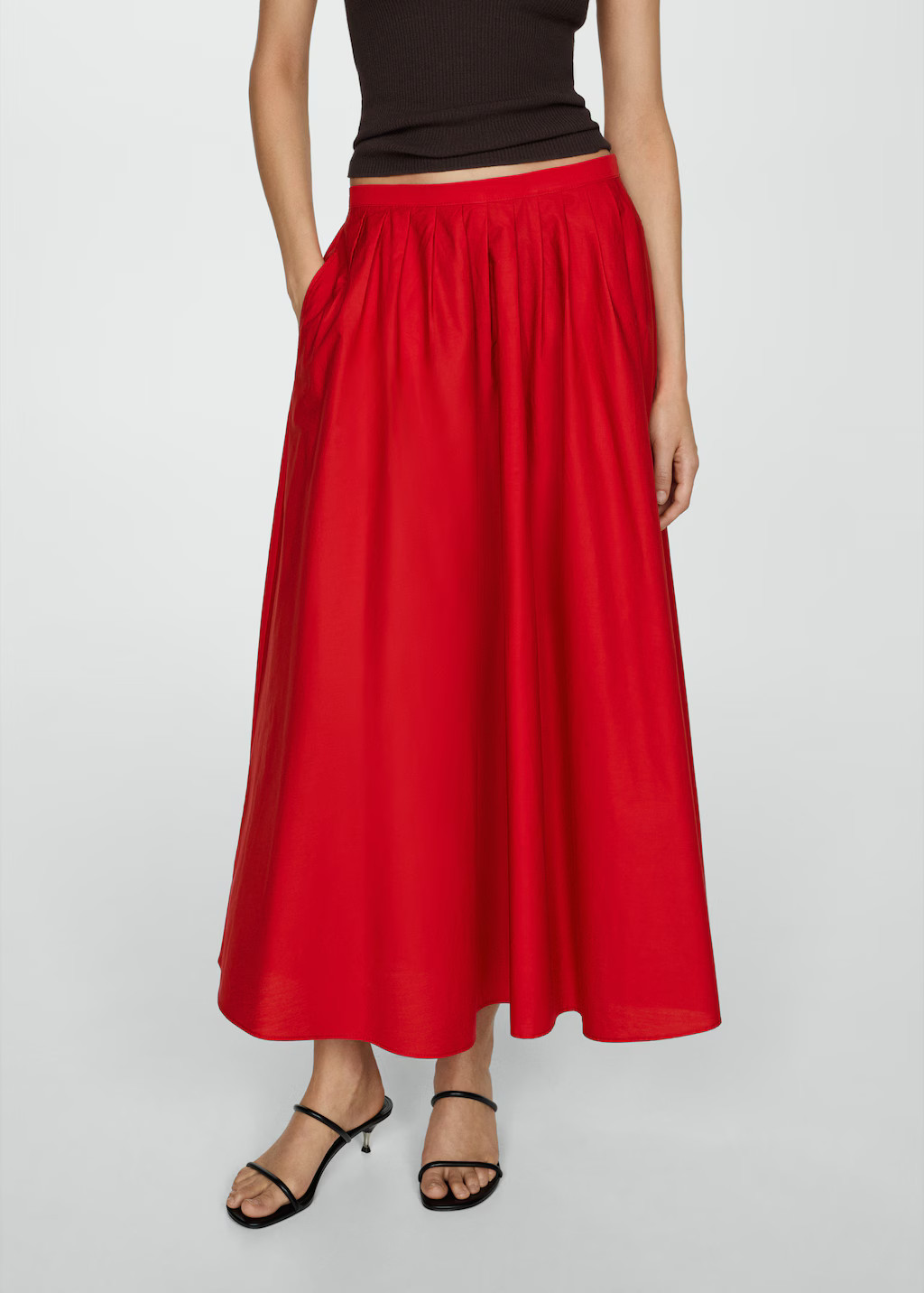 Pleated midi skirt - Woman | MANGO USA | MANGO (US)