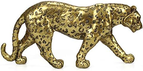 Modern Polyresin Cheetah Figurine Home Décor Realistic Antique Classical Leopard Statues Living ... | Amazon (US)