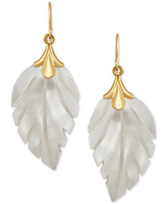 Leaf Earrings in 10k Gold - Macy's | Macy's