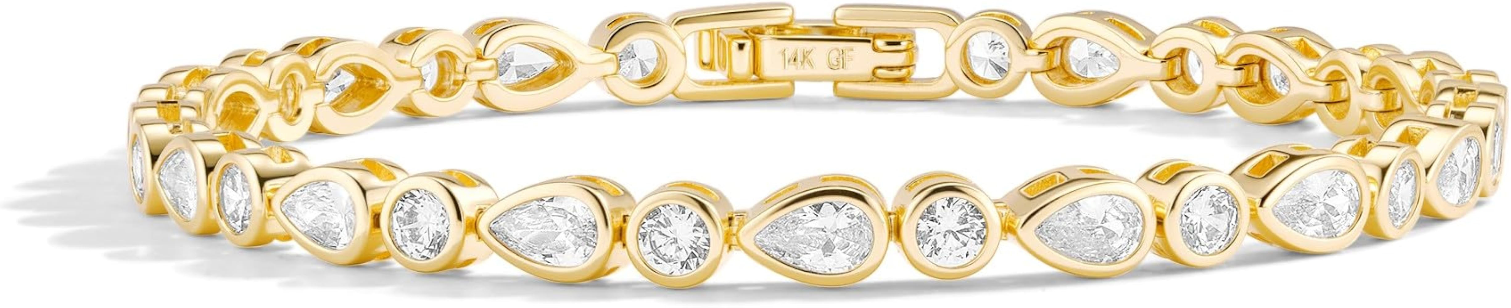 14K Gold Filled Tennis Bracelets for Women | Amazon (US)