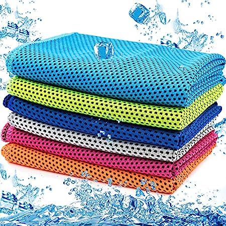 YQXCC 3 Pcs Cooling Towel (47"x12") Cool Cold Towel for Neck, Microfiber Ice Towel, Soft Breathable  | Amazon (US)
