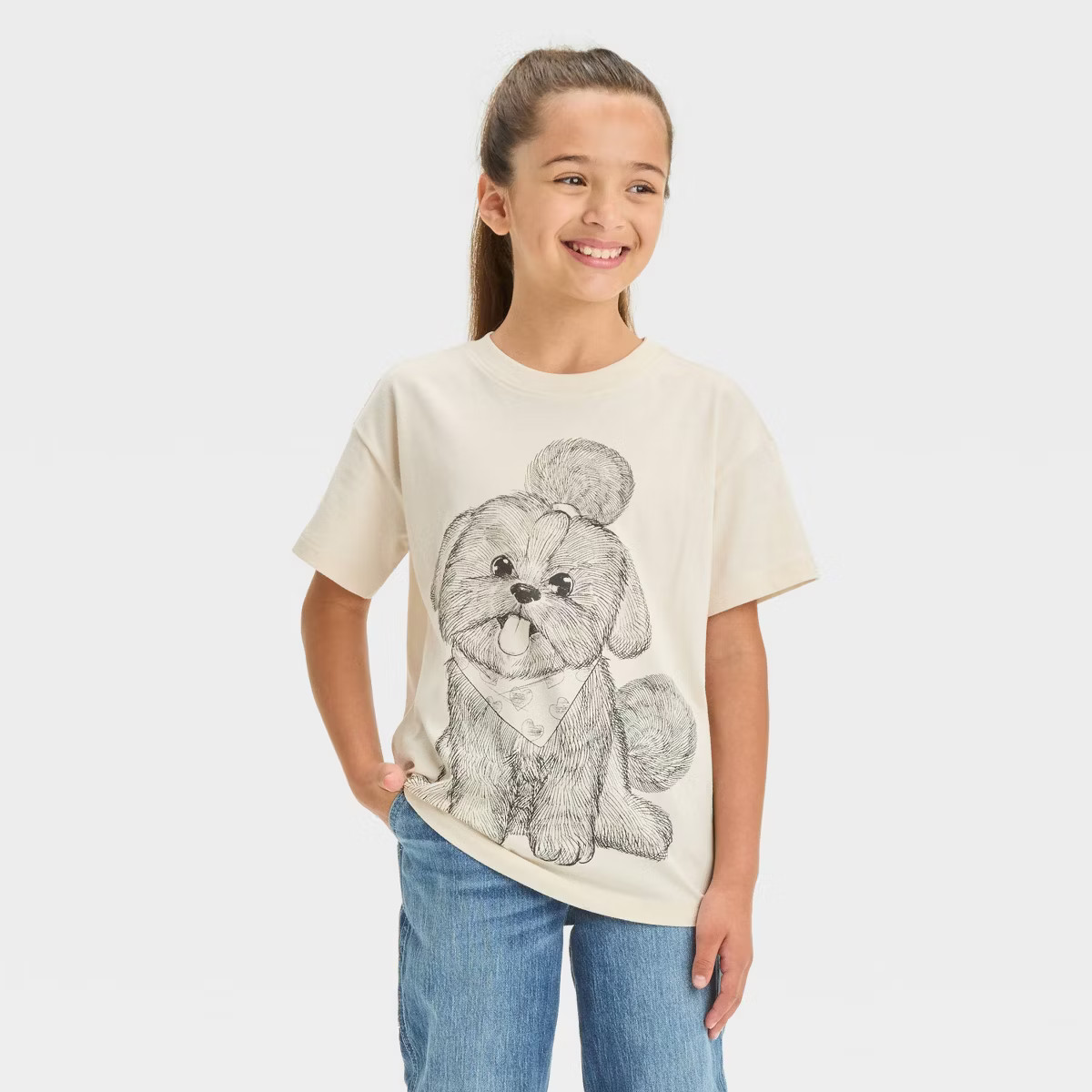 Girls' Short Sleeve Oversized Graphic T-Shirt - Cat & Jack™ | Target