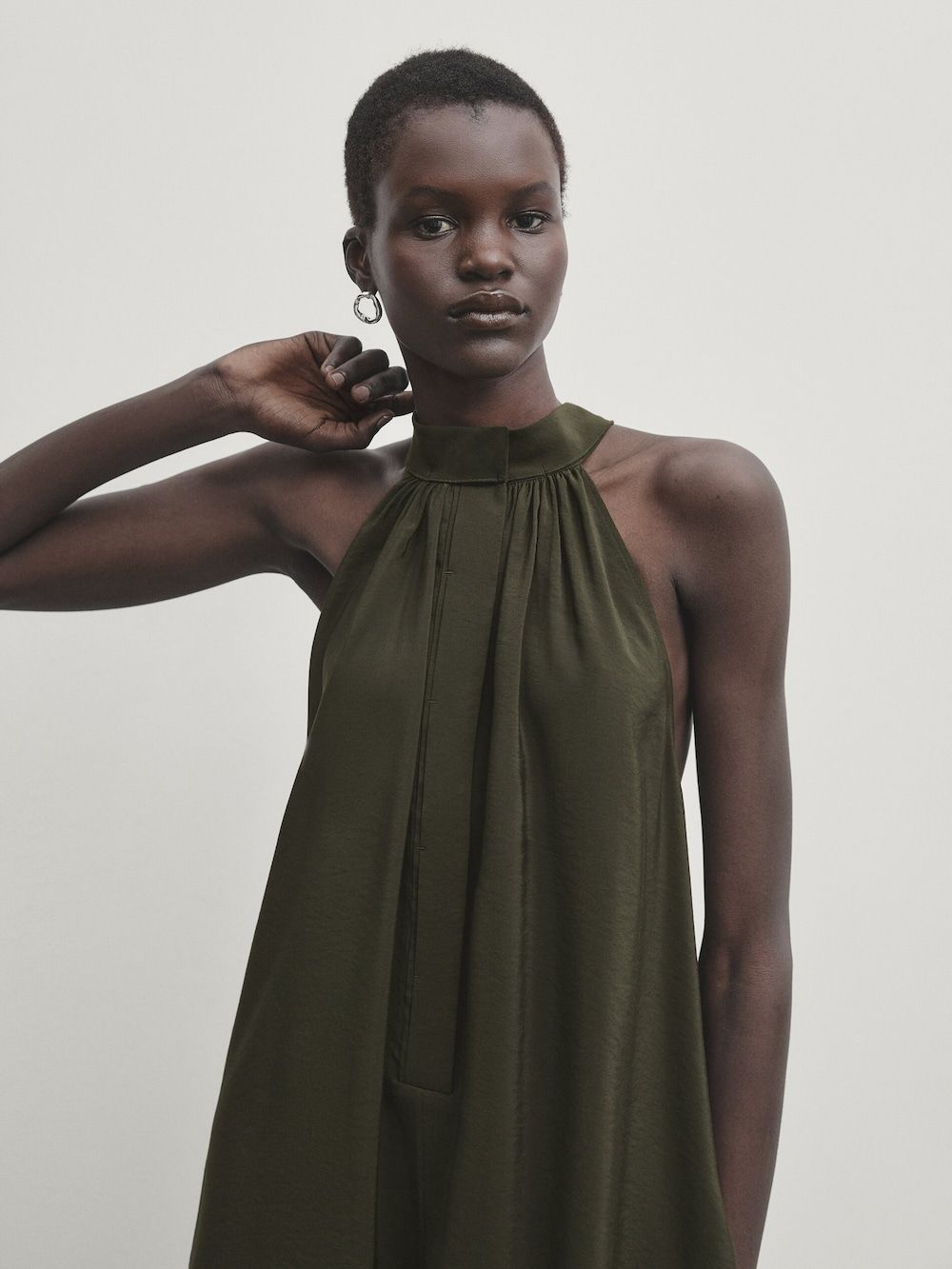 Long halter dress | Massimo Dutti (US)