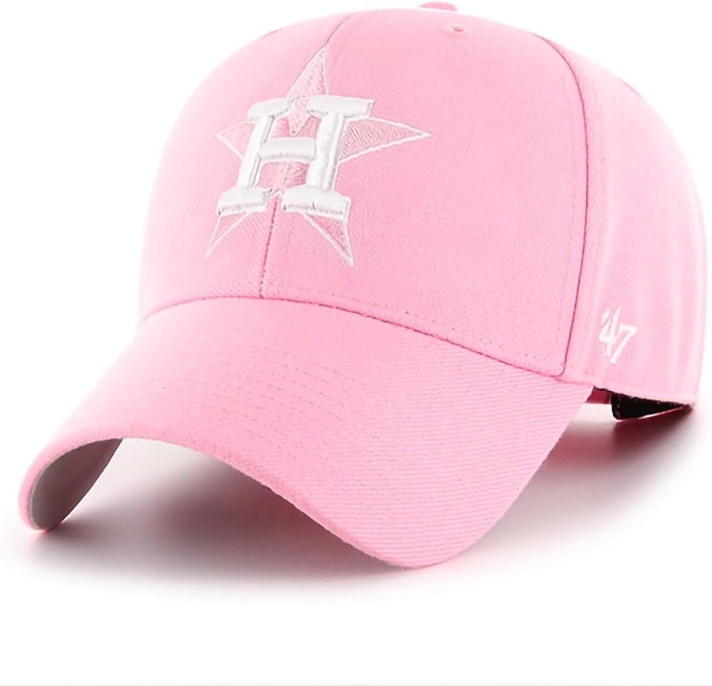 47 Brand MLB Rose Pink Primary Logo MVP Adjustable Structure Baseball Cap Hat, Adult One Size Fit... | Amazon (US)