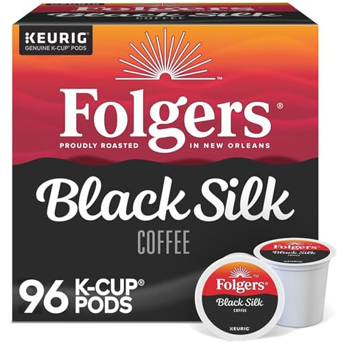 Folgers Black Silk Coffee Keurig Single Serve K-Cup Pods, Dark Roast, 24 Pods Per Pack, Case Of 4 Packs | Amazon (US)