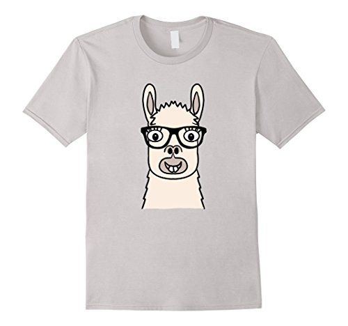 Llama Funny Nerd with Glasses Animal Face Shirt | Amazon (US)