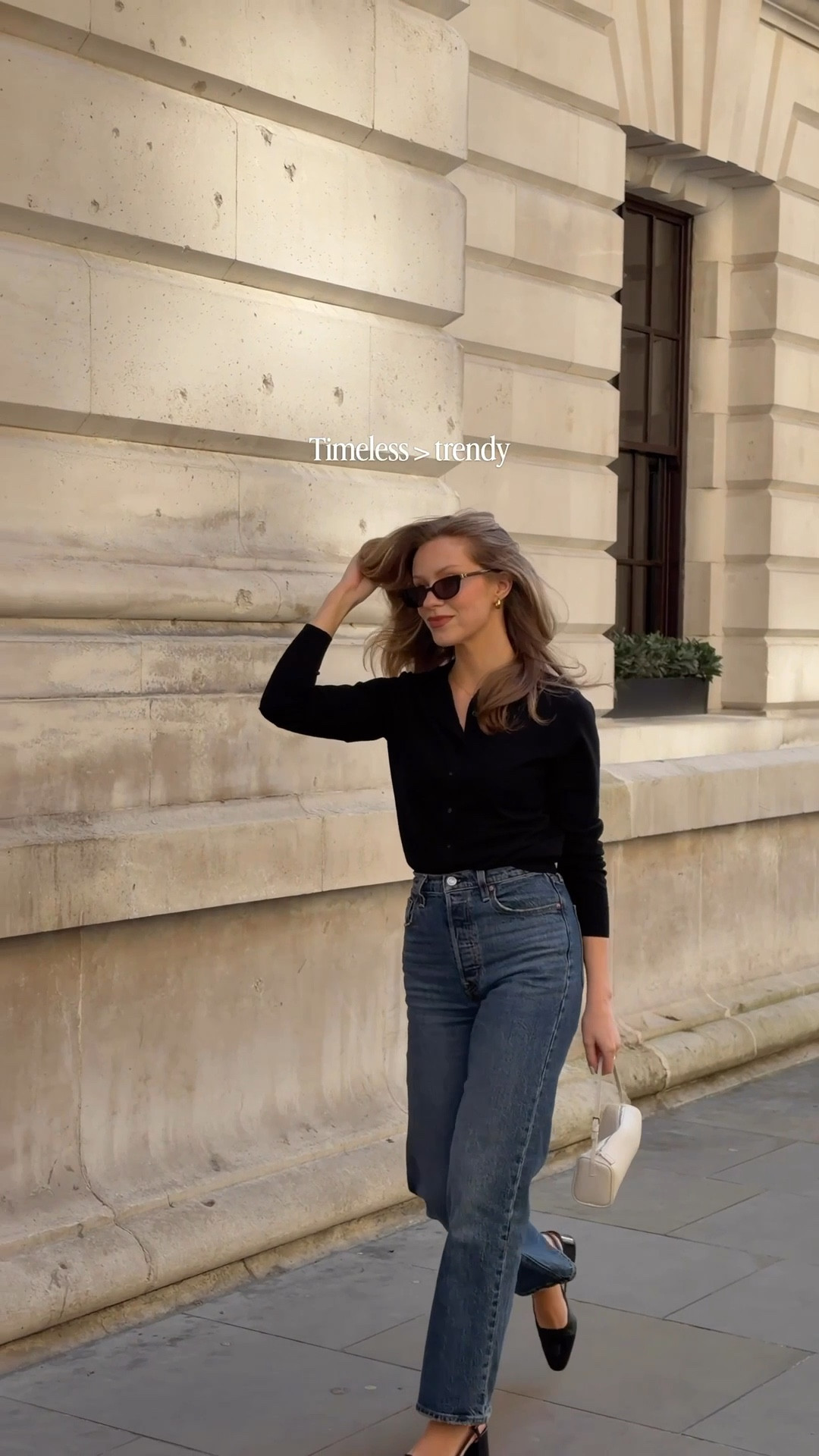 Spring outfits 2026, spring style, CBK, 90s minimal outfit, Levi’s jeans, Uniqlo merino wool knit cardigan, Jonak Paris Chanel inspired slingbacks, Amazon the row 90s inspired bag 

#LTKjeans #LTKspring #LTKuk