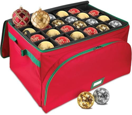 HOLDN’ STORAGE Premium Christmas Ornament Storage Container - Holds Up to 72-4” Ornaments Dur... | Amazon (US)