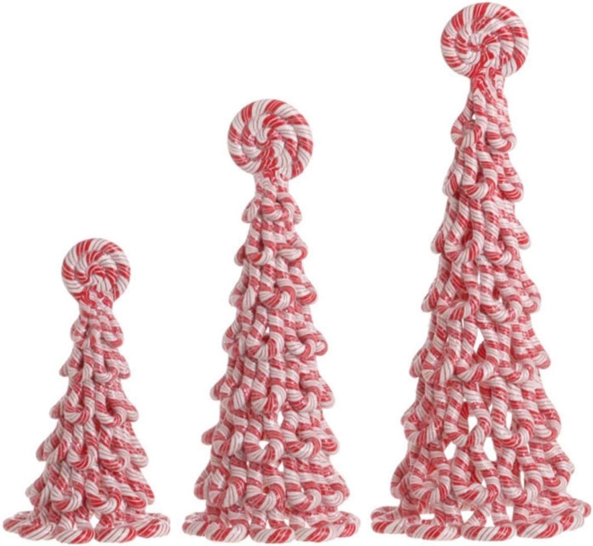 Peppermint Candy Cane Christmas Tree Decoration, Set of 3 | Amazon (US)