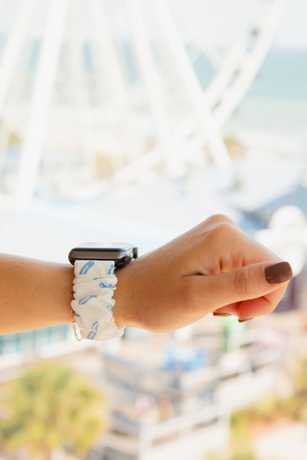 Blue Make Your Mark Scrunchie Watch Band | Shop Andi
