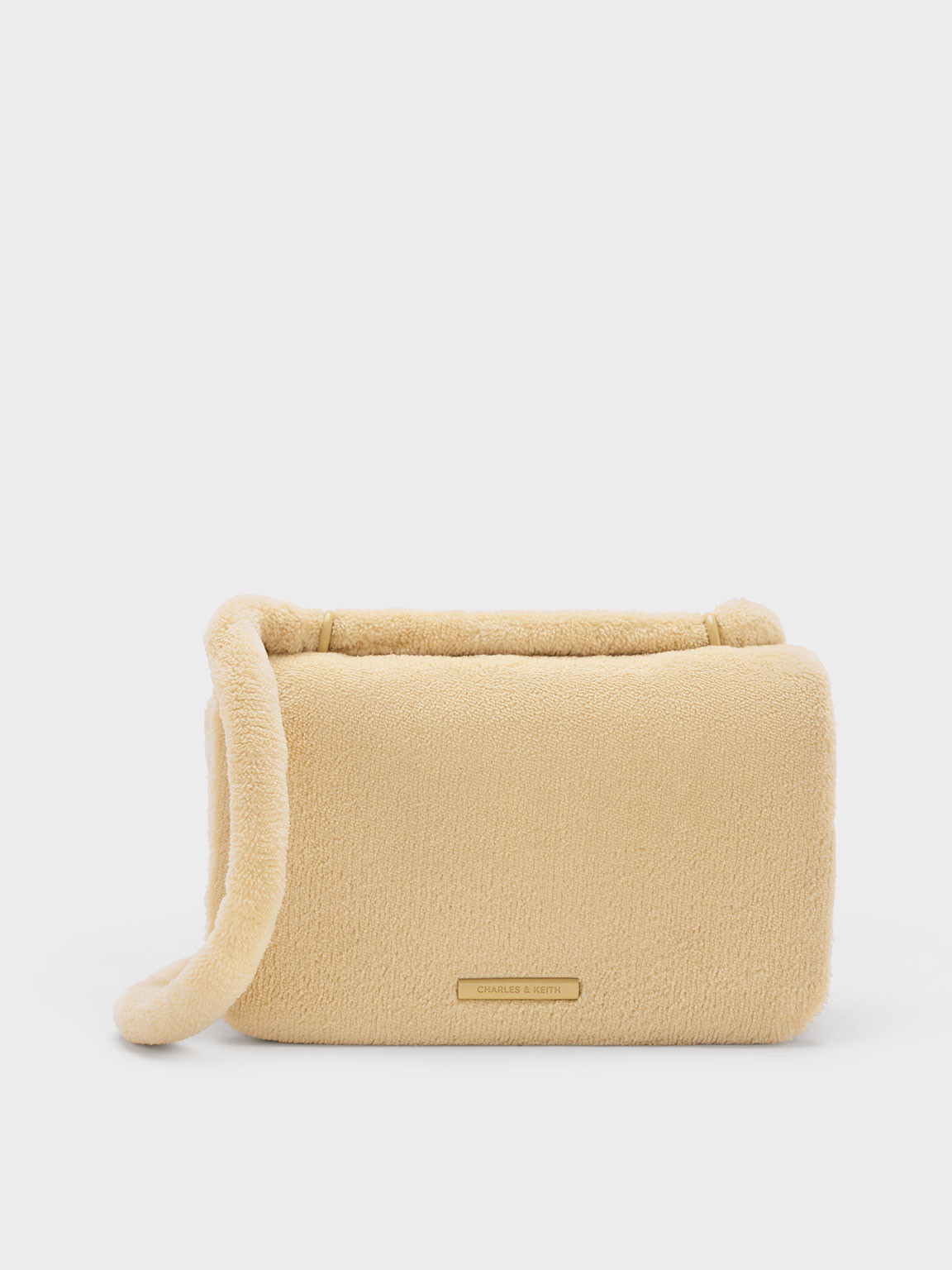 Loey Textured Crossbody Bag
 - Beige | Charles & Keith CA