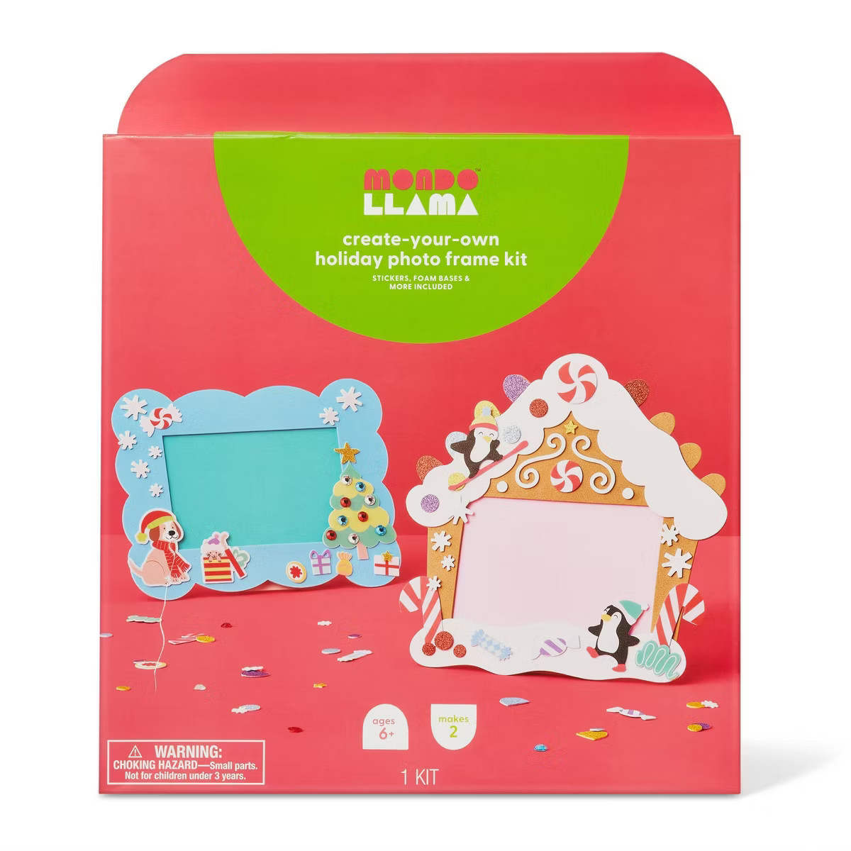 Christmas Craft 2ct Holiday Foam Frames Activity Kit - Mondo Llama™ | Target