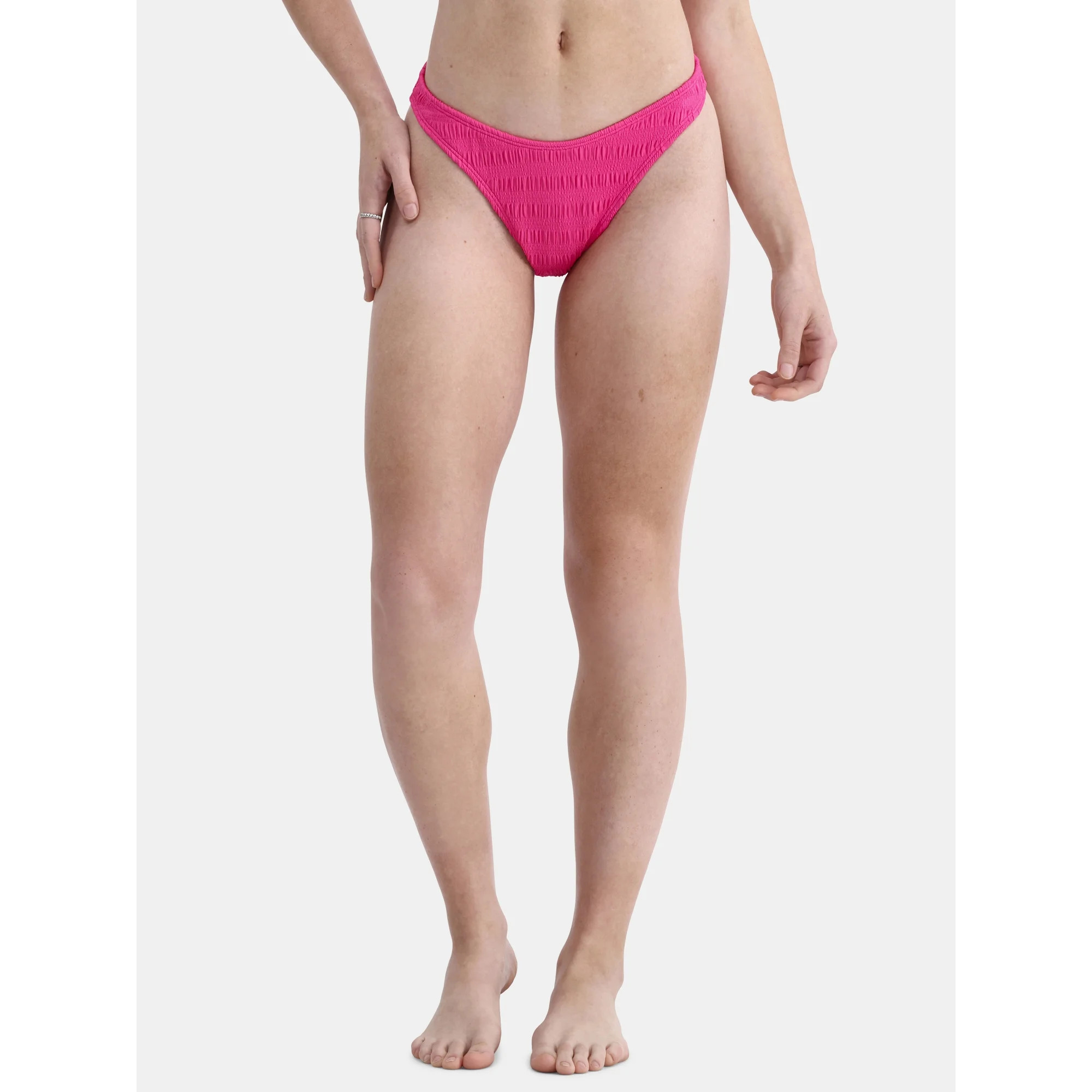 No Boundaries Smock My Way High Leg Mid Rise Cheeky Bikini Bottom, Sizes XXS-XXL | Walmart (US)