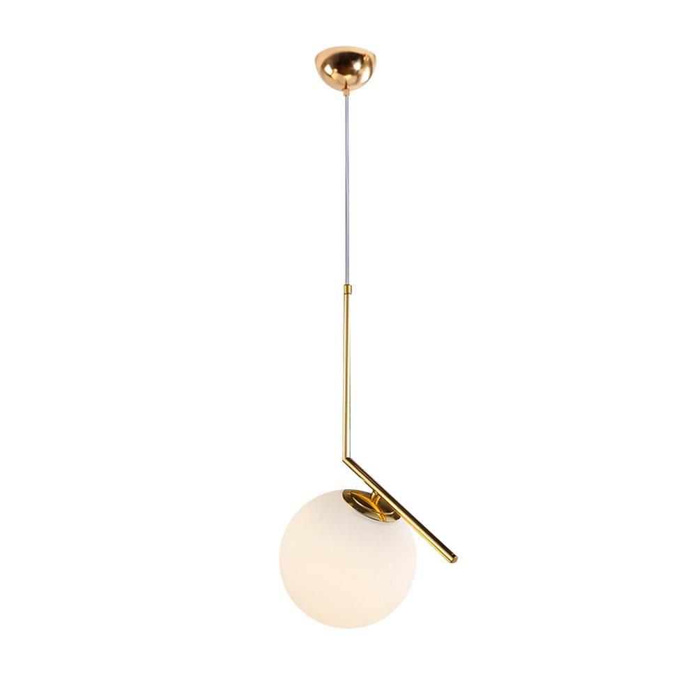 BAOLI INC 1-Light Gold Globe Pendant with Glass Shade | The Home Depot