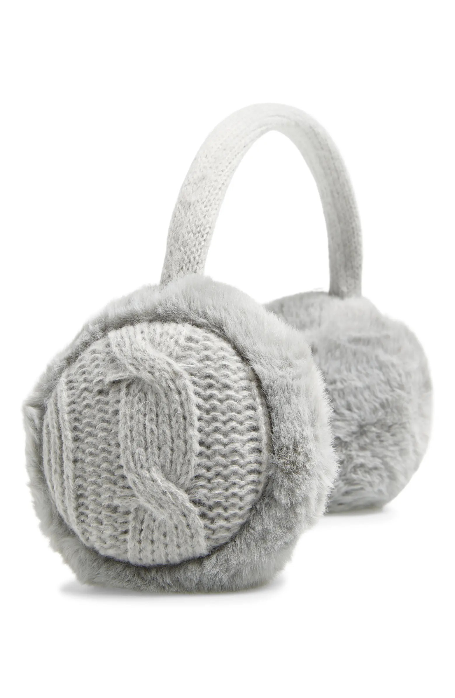 Vince Camuto Faux Fur Cable Knit Ear Muffs | Nordstromrack | Nordstrom Rack