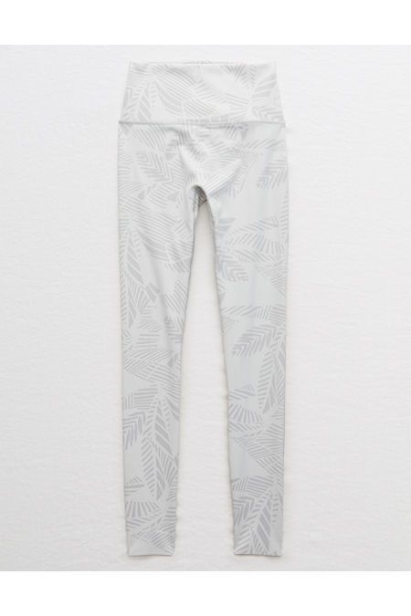 Aerie Move Printed High Waisted 7/8 Legging Women's Glacier Gray XL | American Eagle Outfitters (US & CA)