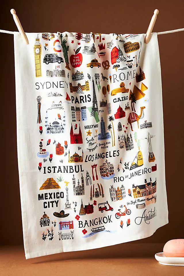 Rifle Paper Co. Bon Voyage Dish Towel | Anthropologie (US)