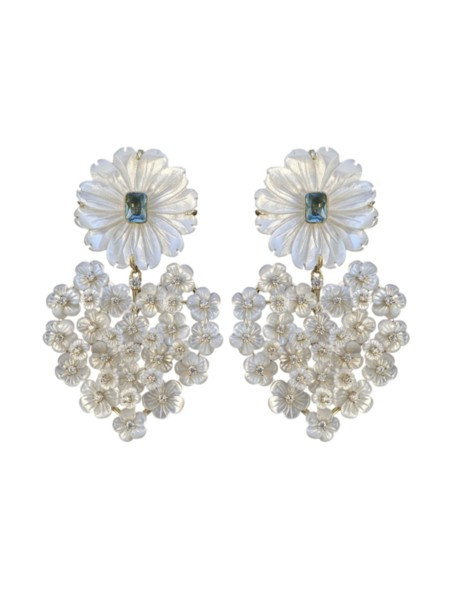 mother of pearl + mother of pearl floral heart | Nicola Bathie Jewelry