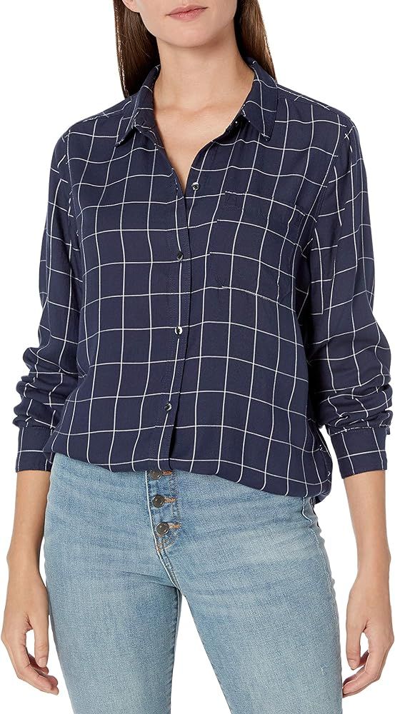 Amazon Brand - Goodthreads Women's Modal Twill Long-Sleeve Oversized Boyfriend Shirt | Amazon (US)