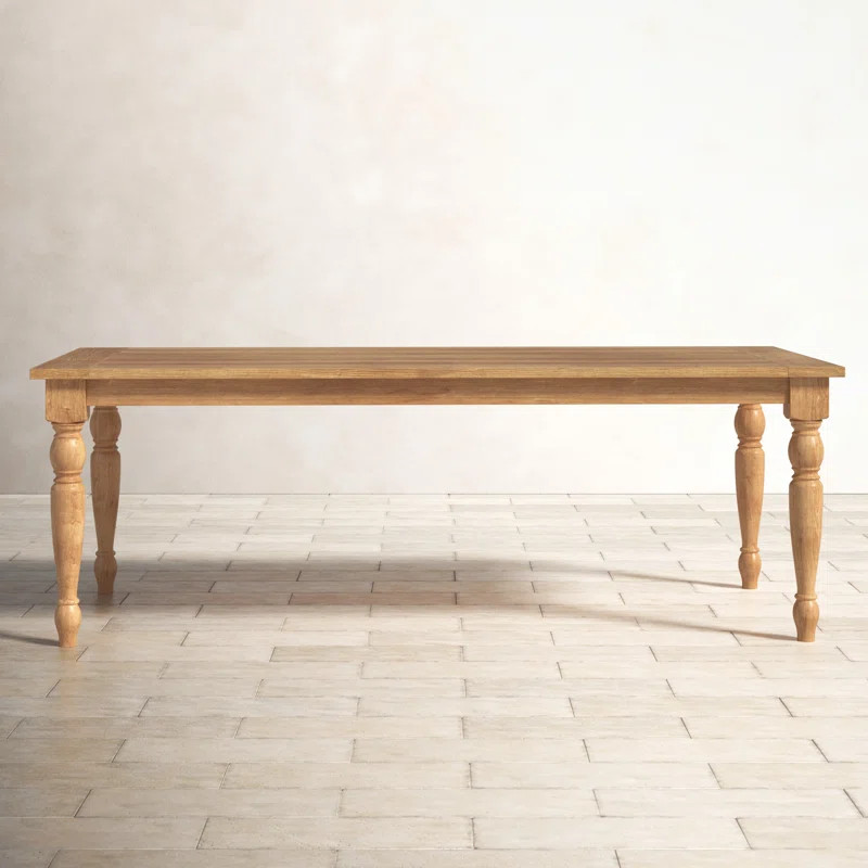 Academy Rectangular Dining Table in Solid Reclaimed Teak with Turned Legs | Wayfair North America
