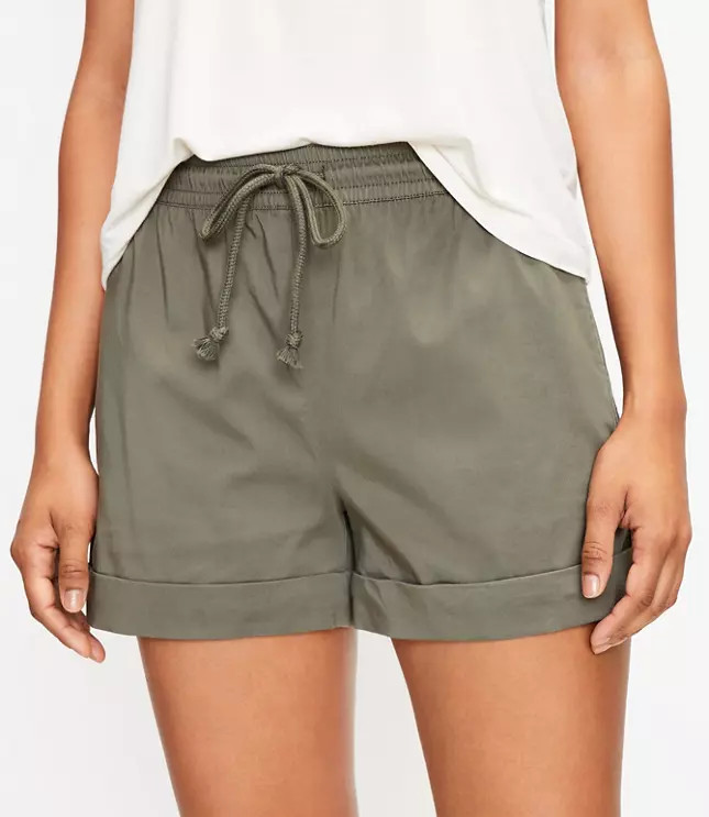 Lou & Grey Supersoft Sateen Drawstring Shorts | LOFT