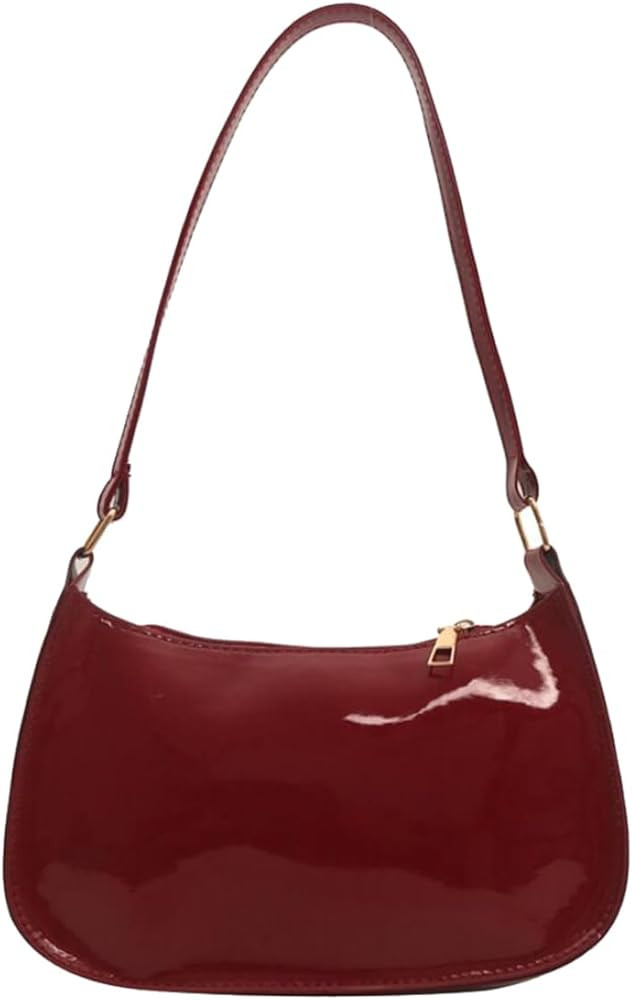 Patent Leather Clutch Purse Shiny Evening Handbags for Women Armpit Shoulder Bag MINI Hobos | Amazon (US)