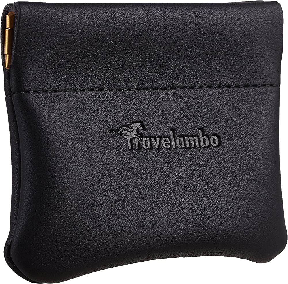 Travelambo Leather Squeeze Coin Purse Pouch Change Holder For Men & Women | Amazon (US)