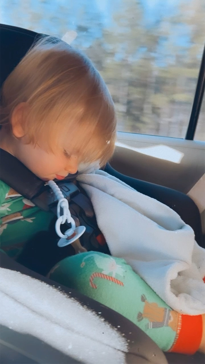 someone was worn out from so much fun by the sea, and headed back home in our Christmas jammies, ofcourse 🥰🫶🏽🎄🎅🏽

#LTKtravel #LTKfamily #LTKbaby