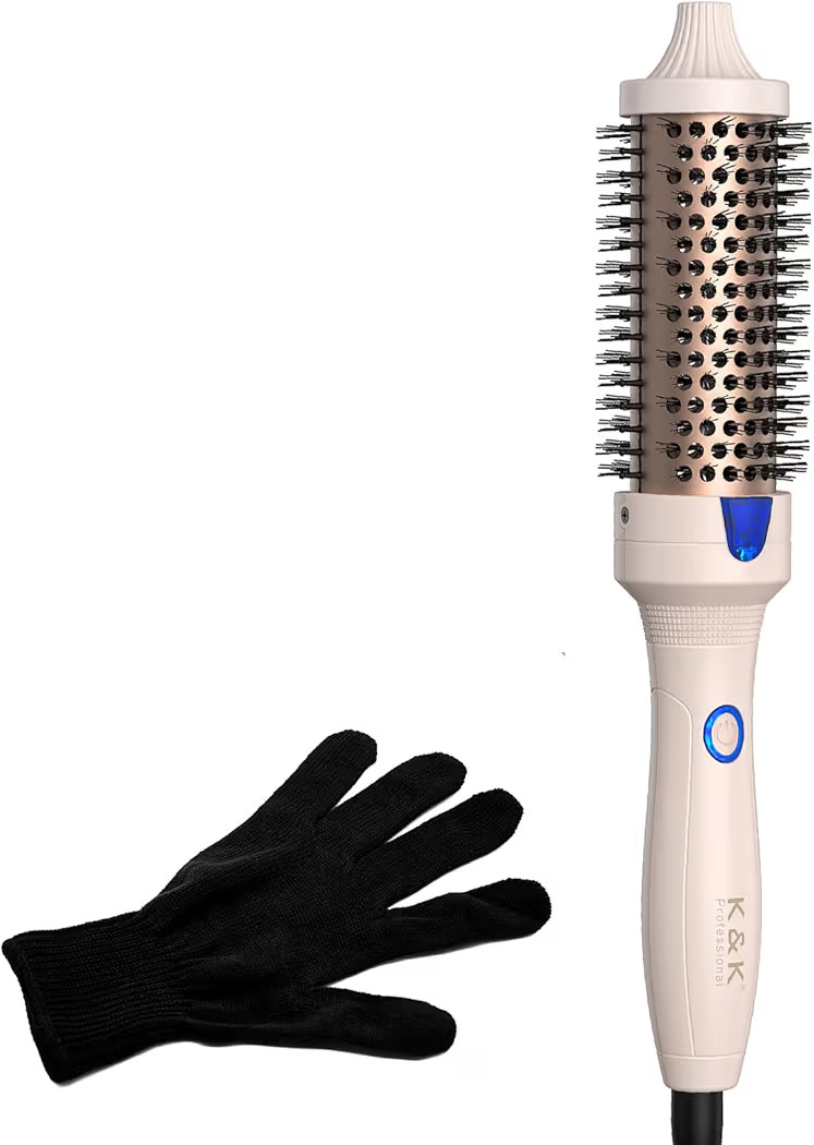 K&K Thermal Brush Blowout Express 1.5 Inch Negative Ion Thermal Round Brush Creates Blowout Look ... | Amazon (US)