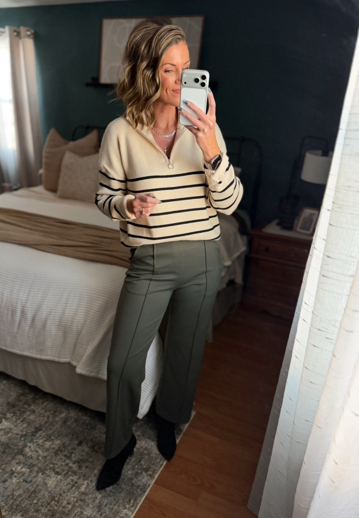 Workwear outfit idea. 
Sweater/small
Pants/ medium (so comfortable) 

#LTKSeasonal #LTKWorkwear #LTKootd