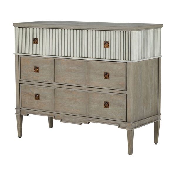 Winslet Sesame White and Cerused Gray Chest | Bellacor