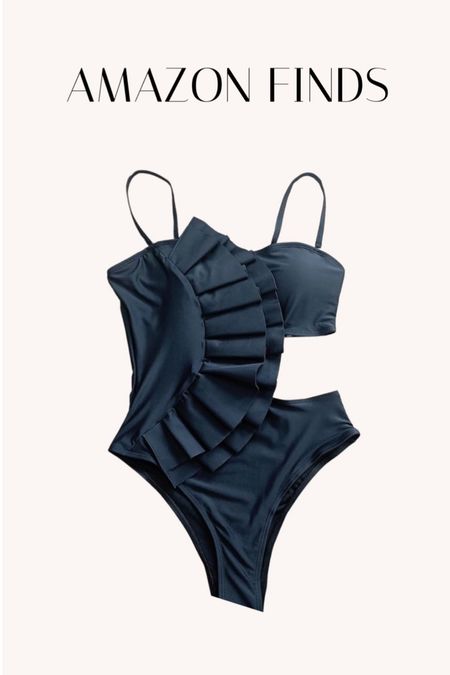 Amazon find! The details on this one piece swimsuit are everything!A must-have for your upcoming beach vacay! 

#LTKfindsunder50 #LTKswim #LTKSeasonal
