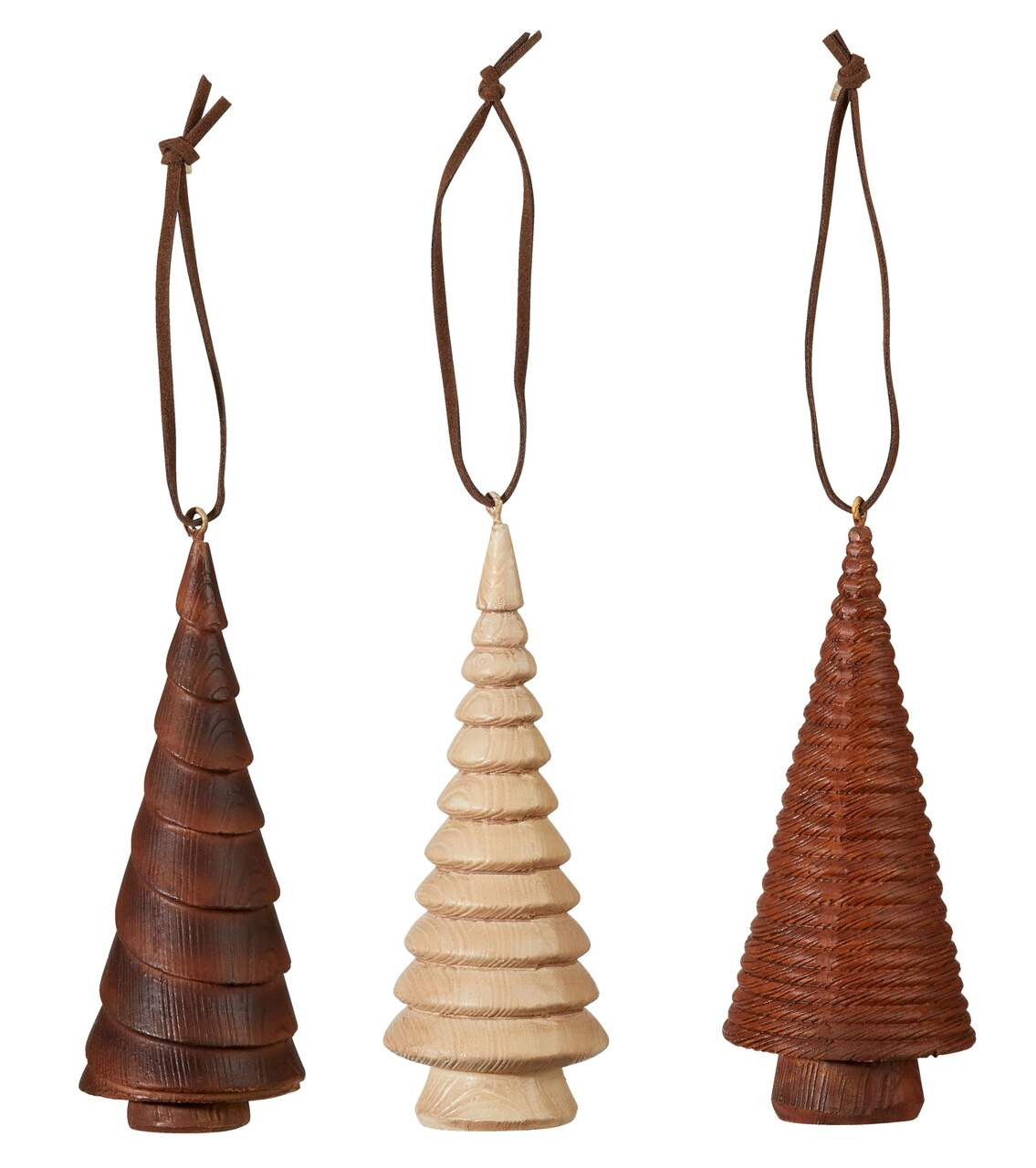 CANVAS Countryside Christmas Brown Tree Ornaments, Assorted Colours, 4.5-in, 3-pk | Canadian Tire