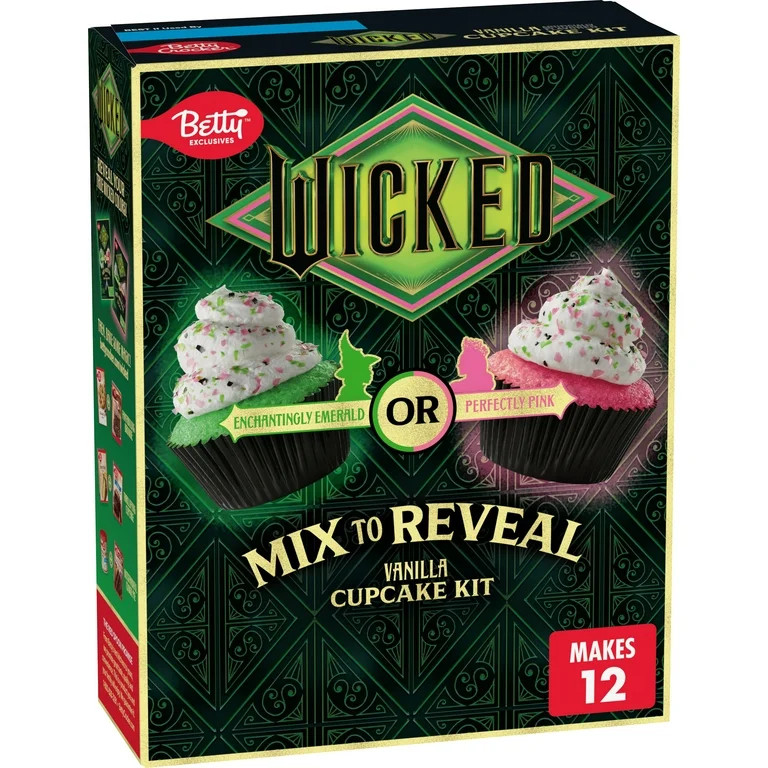 Betty Crocker Wicked Cupcake Kit, Color Changing Baking Kit, Makes 12 Cupcakes, 11.4 oz | Walmart (US)