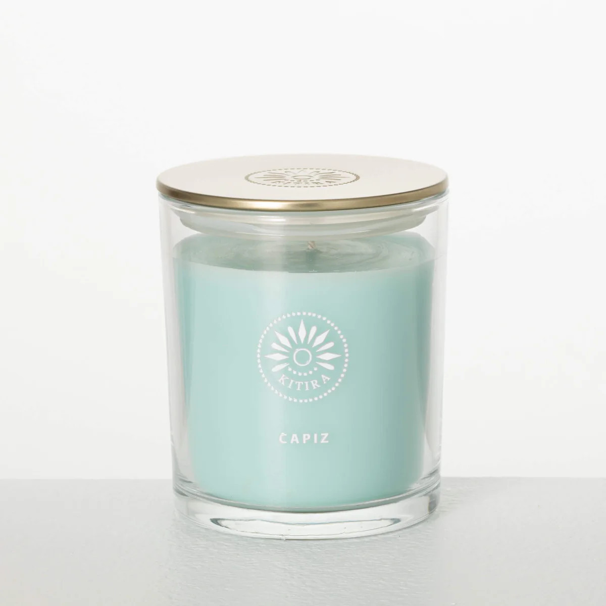 Vance Kitira Capiz Scented Candle - Clear Jar | Sullivans Home Decor