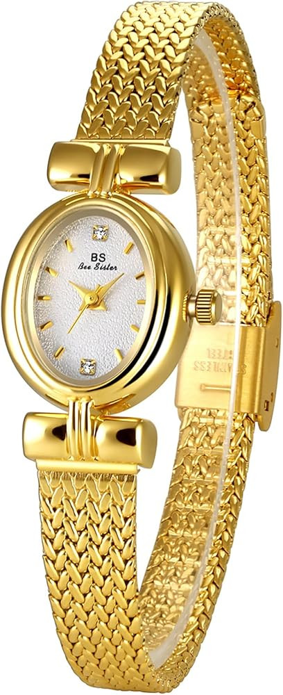 Gosasa Luxury Women Vintage Bracelet Wrist Watch Dainty Small Ladies Oval Quartz Watch Mesh Strap... | Amazon (US)