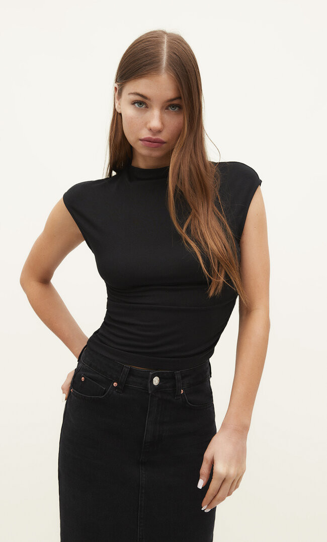 Long denim comfortable skirt | Stradivarius (UK)