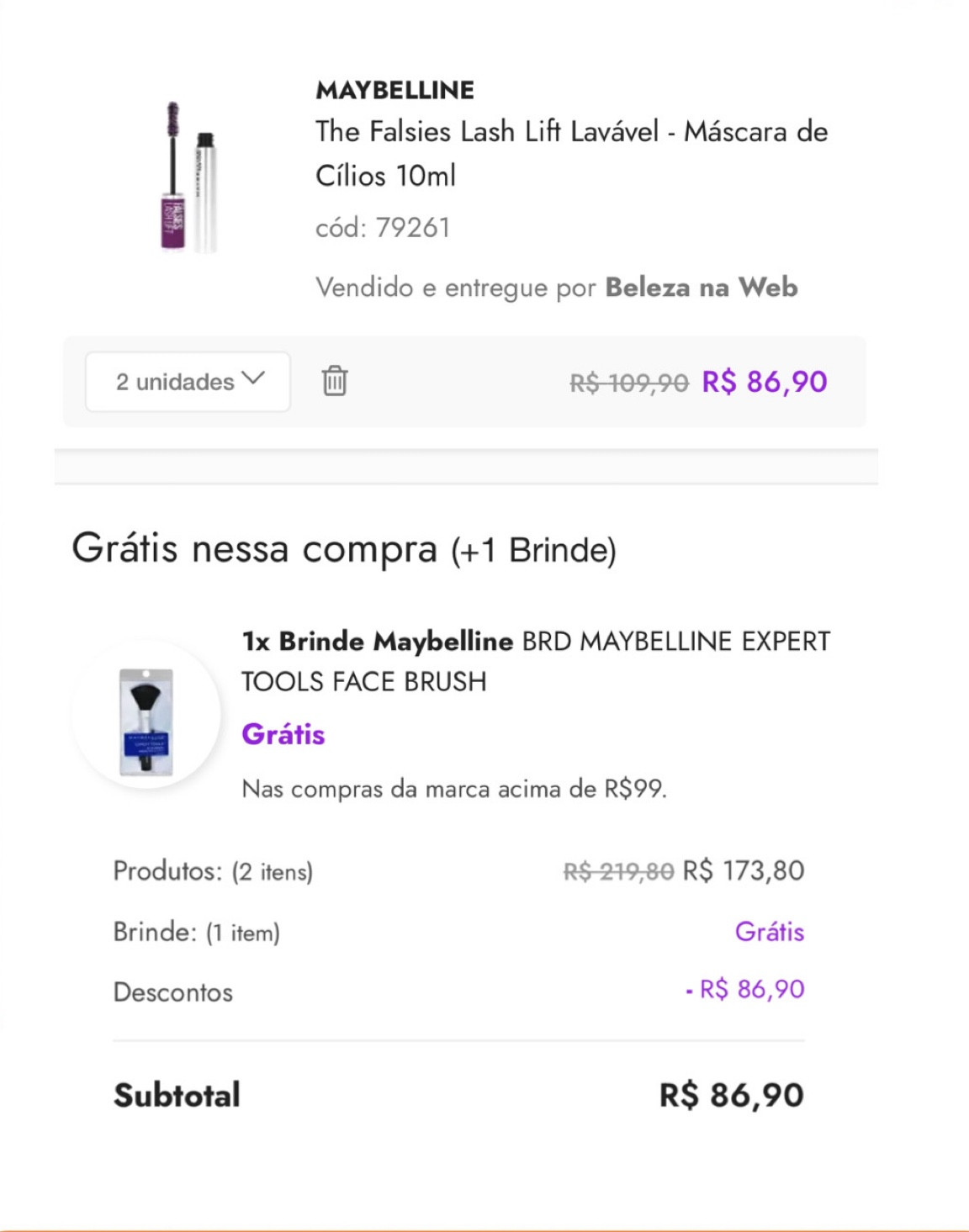 Maybelline The Falsies Lash Lift Lavável - Máscara de Cílios 10ml

Por R$43,45 cada
Comprando 2 ou 4 unidades

+ BRINDE: Maybelline Expert Tools Face Brush

#LTKbeauty #LTKbrasil