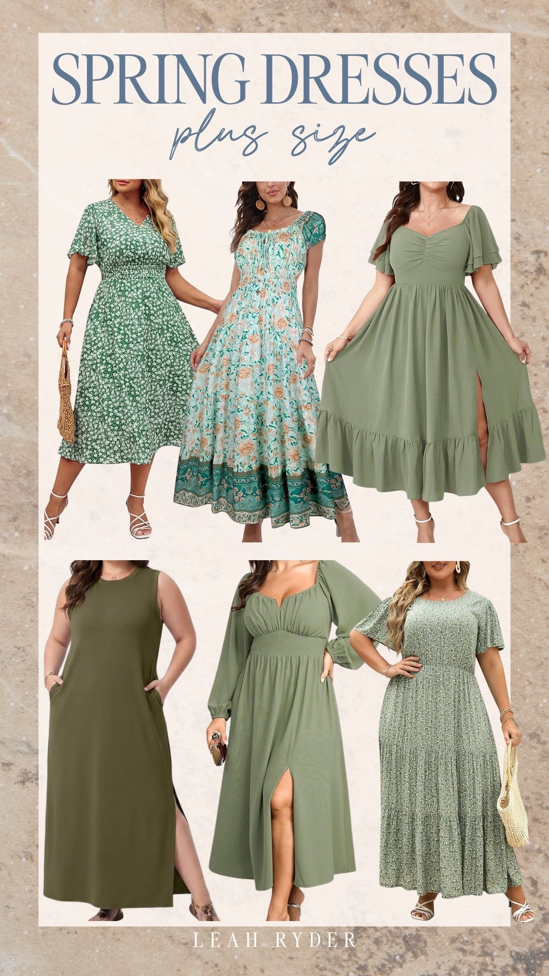These plus size spring dresses feature midi and maxi silhouettes in soft green tones and floral prints. Perfect for Easter outfits, spring weddings, brunch, and family photos. Flowy fabrics, flattering waistlines, and feminine sleeve details create easy plus size spring outfit options. Affordable plus size spring dresses designed for comfort and seasonal styling.

#LTKTravel #LTKPlusSize