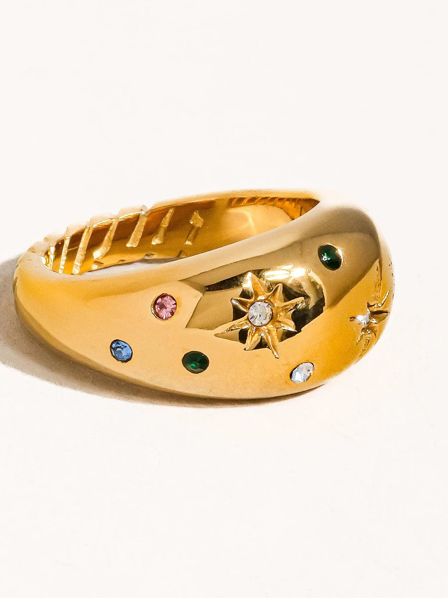 Angela Star Dome Ring - 18K | Ascot + Hart
